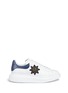 Main View - Click To Enlarge - ALEXANDER MCQUEEN - 'Oversized Sneaker' in leather with star embroidery