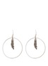 Main View - Click To Enlarge - PHILIPPE AUDIBERT - 'Athalia' feather charm circle drop earrings