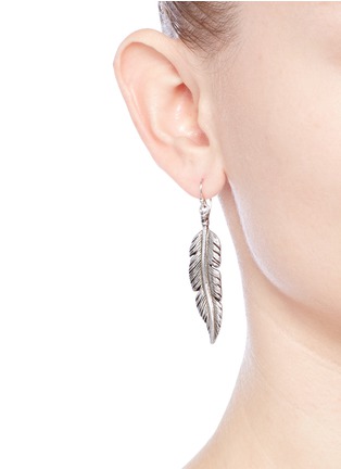 Figure View - Click To Enlarge - PHILIPPE AUDIBERT - 'Tizziri' feather drop earrings
