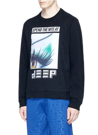 Front View - Click To Enlarge - KENZO - 'Eye x Flyer' logo patch sweatshirt