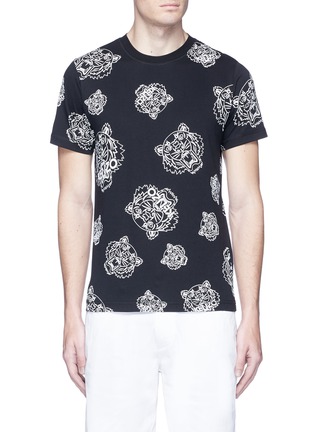 Main View - Click To Enlarge - KENZO - Allover tiger head print T-shirt