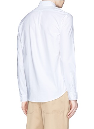 Back View - Click To Enlarge - KENZO - Knit logo cotton Oxford shirt