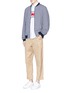 Figure View - Click To Enlarge - KENZO - Knit logo cotton Oxford shirt