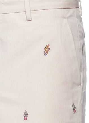 Detail View - Click To Enlarge - KENZO - Cartoon fil coupé twill shorts