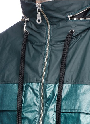 Detail View - Click To Enlarge - KENZO - Laminated cotton gabardine jacket