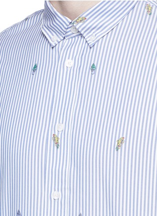 Detail View - Click To Enlarge - KENZO - Cartoon fil coupé stripe Oxford shirt