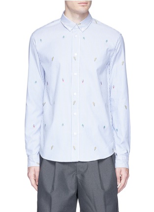 Main View - Click To Enlarge - KENZO - Cartoon fil coupé stripe Oxford shirt
