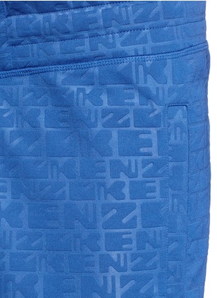 Detail View - Click To Enlarge - KENZO - Monogram embossed tech jersey shorts