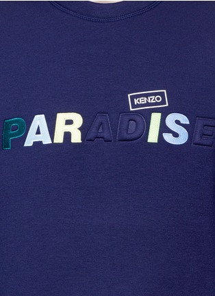 Detail View - Click To Enlarge - KENZO - 'Paradise' embroidered neoprene sweatshirt