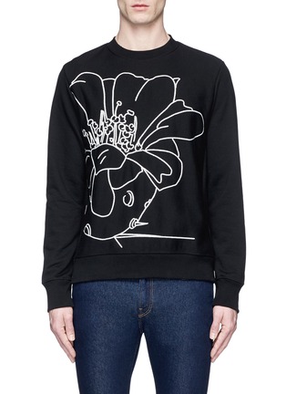 Main View - Click To Enlarge - PS PAUL SMITH - Cactus embroidered cotton sweatshirt