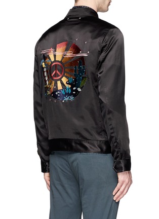 Back View - Click To Enlarge - PS PAUL SMITH - Snake graphic embroidered blouson jacket