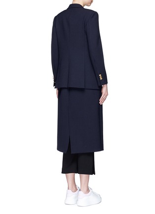 Back View - Click To Enlarge - NEIL BARRETT - 'Fleur de Thunder' embroidered layered long coat