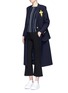Figure View - Click To Enlarge - NEIL BARRETT - 'Fleur de Thunder' embroidered layered long coat