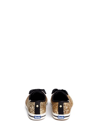 Back View - Click To Enlarge - KEDS - Tuxedo bow glitter sneakers