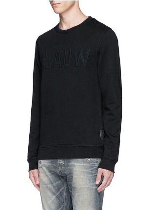 Front View - Click To Enlarge - SCOTCH & SODA - Slogan patch sweatshirt