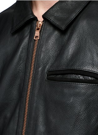 Detail View - Click To Enlarge - SCOTCH & SODA - 'Lot 22' cow leather jacket