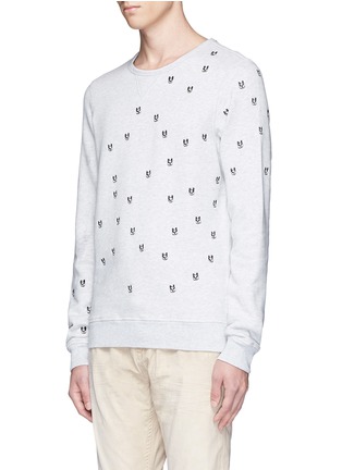 Front View - Click To Enlarge - SCOTCH & SODA - Cat embroidered sweatshirt