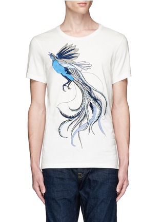 Main View - Click To Enlarge - SCOTCH & SODA - Pheasant embroidered T-shirt