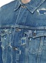 Detail View - Click To Enlarge - SCOTCH & SODA - Distressed denim trucker jacket