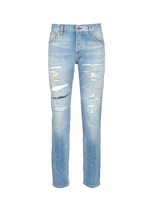 Main View - Click To Enlarge - SCOTCH & SODA - 'Ralston' slim fit distressed jeans