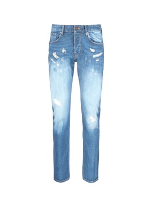 Main View - Click To Enlarge - SCOTCH & SODA - 'Lot 22 Ralston' distressed slim fit jeans