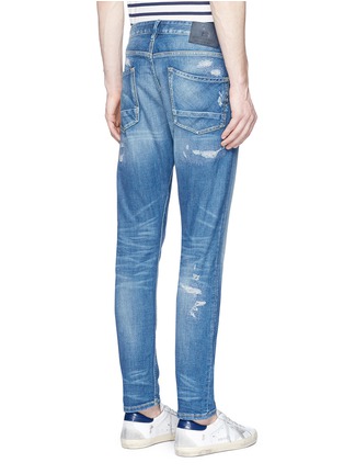 Back View - Click To Enlarge - SCOTCH & SODA - 'Tye' distressed slim fit jeans