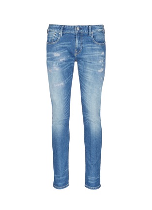 Main View - Click To Enlarge - SCOTCH & SODA - 'Tye' distressed slim fit jeans