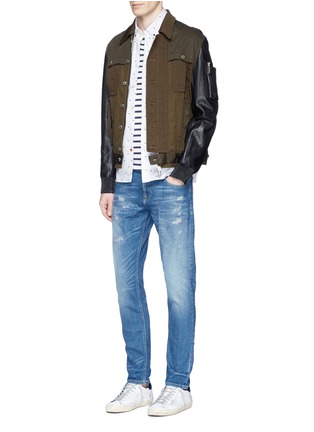 Figure View - Click To Enlarge - SCOTCH & SODA - 'Tye' distressed slim fit jeans