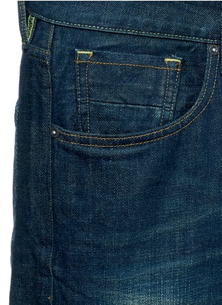 Detail View - Click To Enlarge - SCOTCH & SODA - 'Lot 22 Ralston' paint spot slim fit jeans