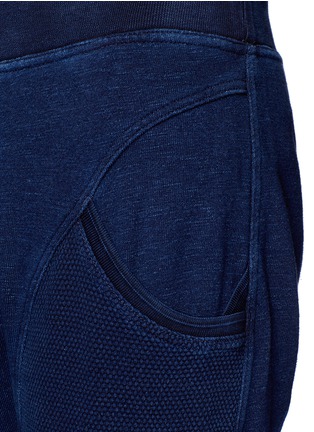 Detail View - Click To Enlarge - SCOTCH & SODA - Cloqué panel French terry jogging pants