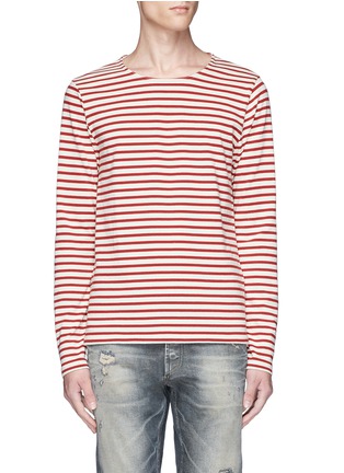 Main View - Click To Enlarge - SCOTCH & SODA - Breton stripe long sleeve T-shirt