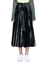 Main View - Click To Enlarge - TOGA ARCHIVES - Tie waist laminated effect pleated midi skirt