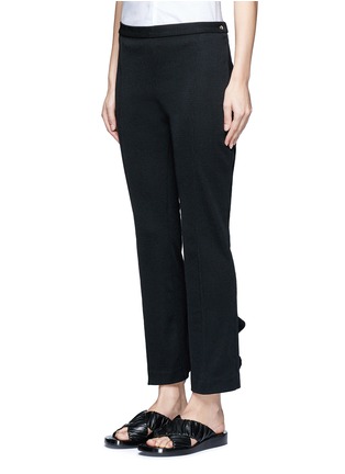 Front View - Click To Enlarge - TOGA ARCHIVES - Ruffle cutout cuff textured pants