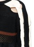 Detail View - Click To Enlarge - TOGA ARCHIVES - Fringe cotton blend mixed knit sweater