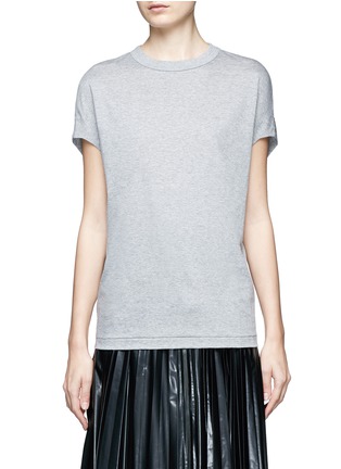 Main View - Click To Enlarge - TOGA ARCHIVES - Knotted back fringe cotton T-shirt