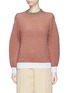 Main View - Click To Enlarge - TOGA ARCHIVES - Split sleeve woven effect sweater