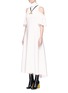 Front View - Click To Enlarge - ELLERY - 'Deity' funnel neck cold shoulder dress