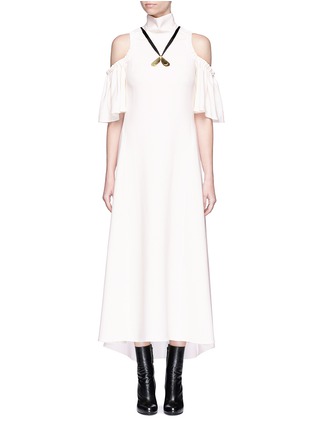 Main View - Click To Enlarge - ELLERY - 'Deity' funnel neck cold shoulder dress