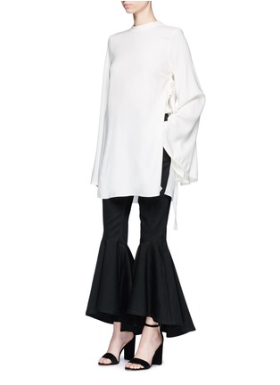 Figure View - Click To Enlarge - ELLERY - 'Purify' flared sleeve ruched side top