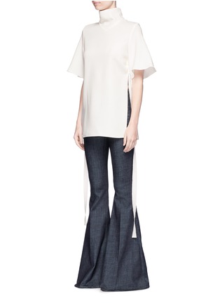 Detail View - Click To Enlarge - ELLERY - 'Blasphemy' funnel neck crepe cady top