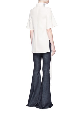 Back View - Click To Enlarge - ELLERY - 'Blasphemy' funnel neck crepe cady top