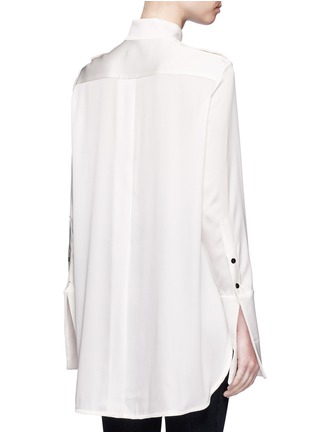Back View - Click To Enlarge - ELLERY - 'Visual Wonder' shell button stand collar blouse