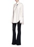 Figure View - Click To Enlarge - ELLERY - 'Visual Wonder' shell button stand collar blouse