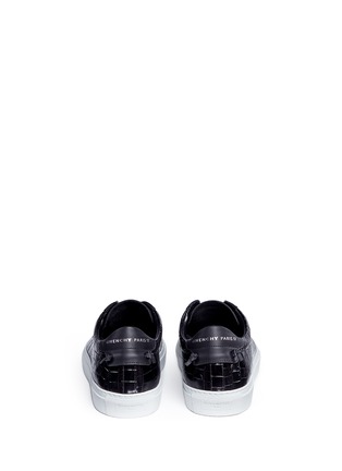 Back View - Click To Enlarge - GIVENCHY - 'Urban Street' croc embossed leather sneakers