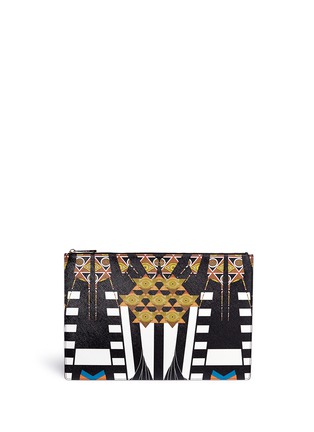 Main View - Click To Enlarge - GIVENCHY - 'Iconic' Egyptian print zip pouch