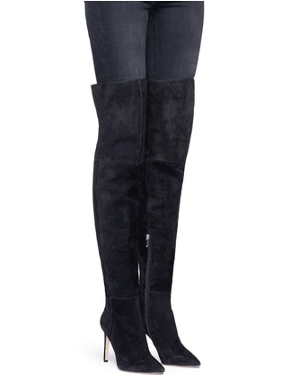 Figure View - Click To Enlarge - SAM EDELMAN - 'Bernadette' thigh high suede boots
