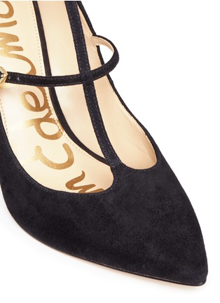 Detail View - Click To Enlarge - SAM EDELMAN - 'Hayes' caged suede pumps