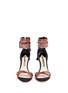 Front View - Click To Enlarge - SOPHIA WEBSTER - 'Adeline' strass pavé strap suede sandals