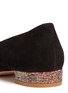 Detail View - Click To Enlarge - SOPHIA WEBSTER - 'Piper' strass pavé heel suede flats