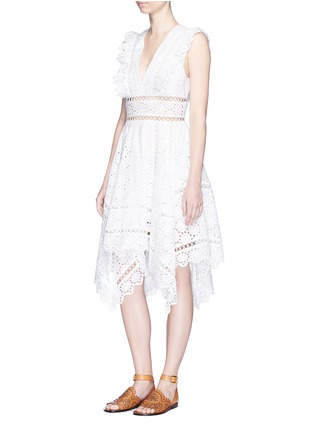 Figure View - Click To Enlarge - ZIMMERMANN - 'Divinity Wheel' ruffle embroidered cotton dress